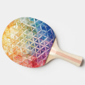 花の花 – 水色絵を描の 卓球ラケット (横)