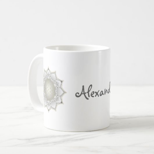 花の花 – 花壇曼荼羅1 コーヒーマグカップ (正面左)