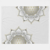 花の花 – 花壇曼荼羅1 フリースブランケット (正面(横))