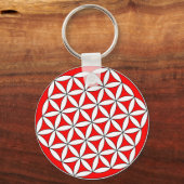 花の花（赤） キーホルダー (正面)