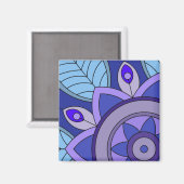花の芸術が描かれたマグネット マグネット (正面/裏面)
