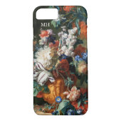 花の芸術のカスタムなモノグラムの電話箱の花束 Case-Mate iPhoneケース (裏面)