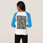 花の芸術のデイジーパターン運命の運命 Tシャツ (裏面フル)