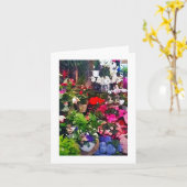 花の芸術のプリントのブランクのメッセージカード カード (黄色い花)