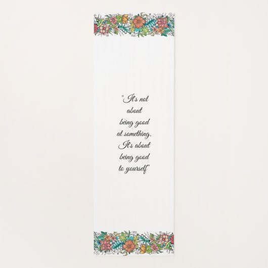 花の芸術のヨガのマット-あなたの引用文をカスタマイズ ヨガマット (裏面)