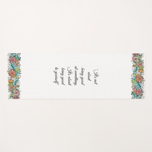 花の芸術のヨガのマット-あなたの引用文をカスタマイズ ヨガマット (正面(横))