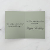 花の芸術の妻のハッピーバースデーカード カード (内部)