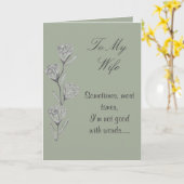 花の芸術の妻のハッピーバースデーカード カード (黄色い花)