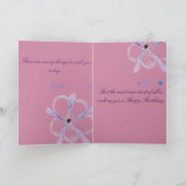 花の芸術の娘のバースデー・カード カード (内部)