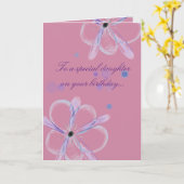 花の芸術の娘のバースデー・カード カード (黄色い花)