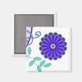 花の芸術の磁石 マグネット (正面/裏面)