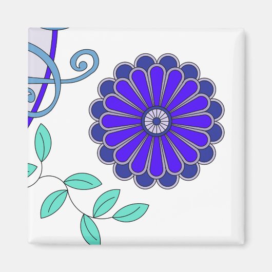 花の芸術の磁石 マグネット (正面)