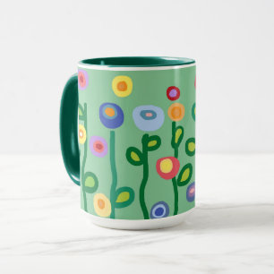 花の芸術品を気取ったマグ マグカップ
