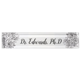 花の芸術 デスクネームプレート