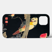花の茂みの枝にオウム Case-Mate iPhoneケース (裏面 (横))