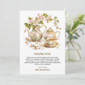 花の茶葉の時間 お茶の時間 ブライダルシャワー サンキューカード (スタンド正面)