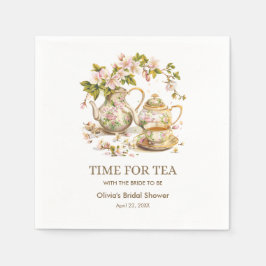 花の茶葉の時間 お茶の時間 ブライダルシャワー スタンダードカクテルナプキン