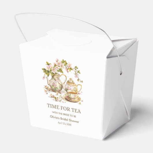 花の茶葉の時間 お茶の時間 ブライダルシャワー フェイバーボックス (裏面サイド)