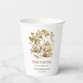 花の茶葉の時間 お茶の時間 ブライダルシャワー 紙コップ (裏面)