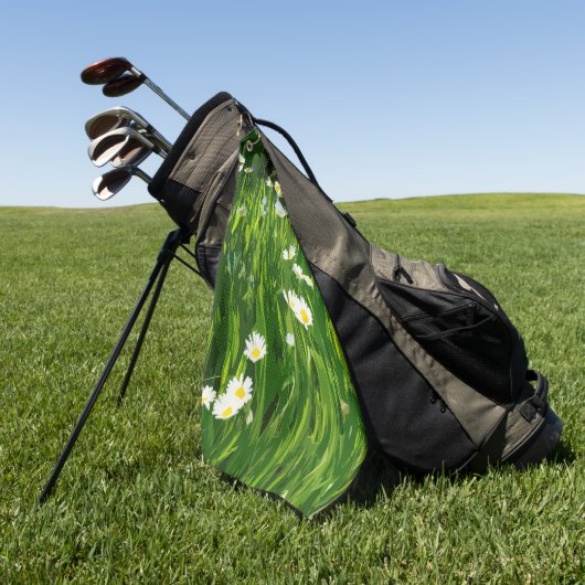 花の草原 ゴルフタオル (グリーン)