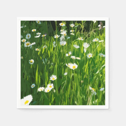 花の草原 スタンダードカクテルナプキン (正面)