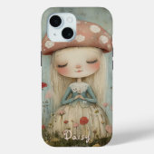 花の草地にかわいいキノコのカスタム妖精 Case-Mate iPhoneケース (裏面)