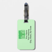 花の荷物のラベル ラゲッジタグ (裏面縦)