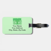 花の荷物のラベル ラゲッジタグ (裏面横)