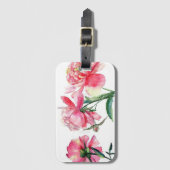 花の荷物タグと名刺スロット ラゲッジタグ (正面縦)