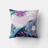 花の菊の川の着物の日本様式 クッション (裏面)