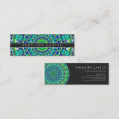 花の華美な曼荼羅 スキニー名刺 (正面/裏面)