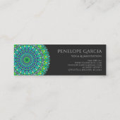 花の華美な曼荼羅 スキニー名刺 (裏面)