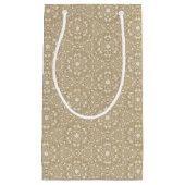 花の華美な背景 スモールペーパーバッグ (正面)