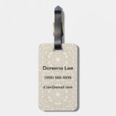 花の華美な背景 ラゲッジタグ (裏面縦)