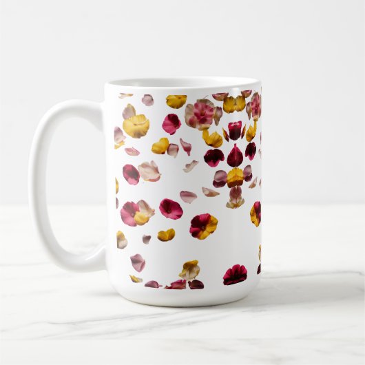 花の落下花びらクラシック – マグカップ15オンス コーヒーマグカップ (左)