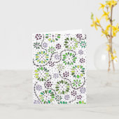 花の落書きのメッセージカード カード (黄色い花)