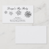 花の落書きの名刺 名刺 (正面/裏面)