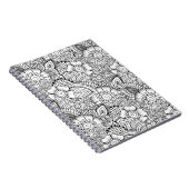 花の落書きパターン ノートブック (右側)