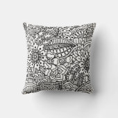 花の落書き クッション (裏面)