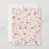 花の落書き バレンタインデーのカード シーズンカード (裏面)