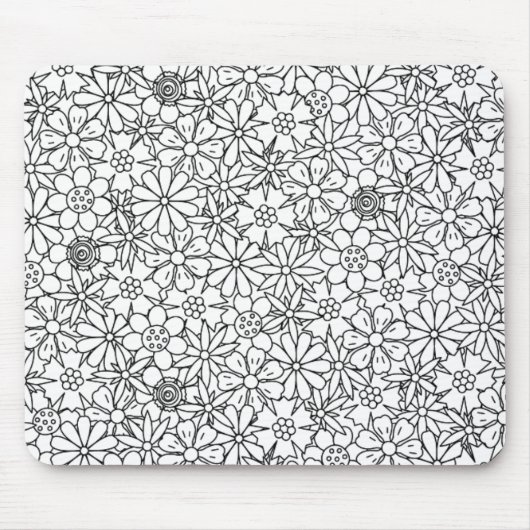 花の落書き マウスパッド (正面)