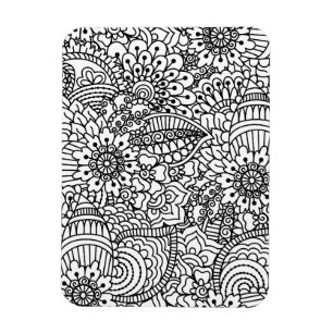 花の落書き マグネット