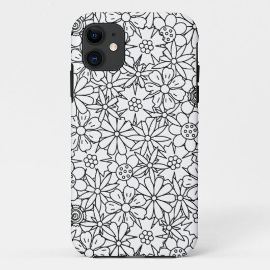 花の落書き Case-Mate iPhoneケース (裏面)