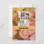 花の葬儀お礼カード 招待状 (正面)