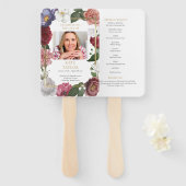 花の葬儀 フォト 注文の式 次第 プログラム ハンドファン (正面&裏面)