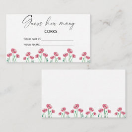 花の蓋当てゲーム いくつドレスの花瓶に栓が入るかな エンクロージャーカード