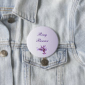 花の薄紫の花の結婚指輪の持参人Pin 缶バッジ (インサイチュ)