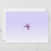 花の薄紫の花の結婚 招待状 (裏面)