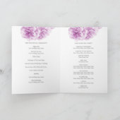 花の薄紫色のフローラの結婚水色 プログラム (内部)