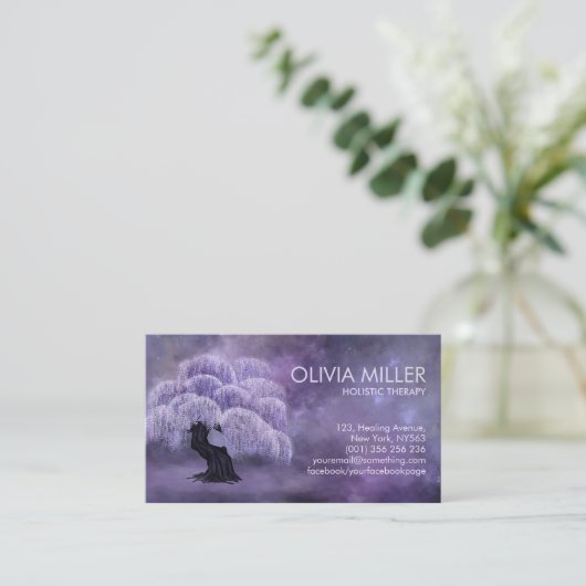 花の藤の木 名刺 (スタンド正面)